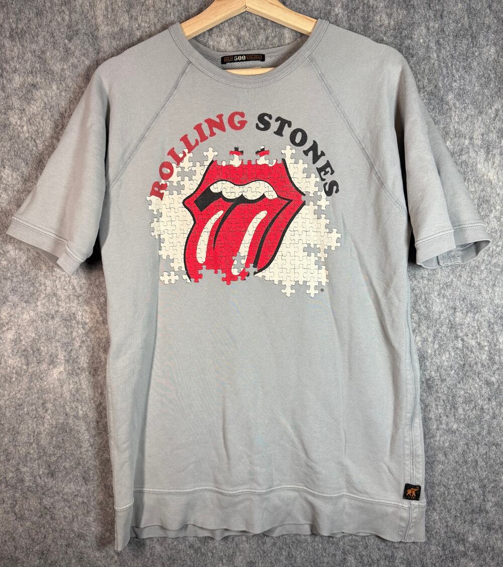Trunk LTD Rolling Stones Mens Thick Gray Large /500 Short Sleeve T-Shirt